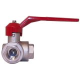 3-way ball valve, low pressure, L-drilled