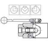 3-way ball valve, L-drilled, G-threaded, female